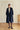 Carina Cashmere-Wool Scarf Coat – Navy