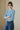 Hannah Cashmere Cotton Blend Cardigan - Sky