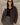 Petite Studio's Ashley Oversized Faux Leather Jacket in Dark Umber