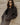 Petite Studio's Ashley Oversized Faux Leather Jacket in Dark Umber