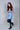The Jane Petite Tailored Mini Dress - Bleu Ciel