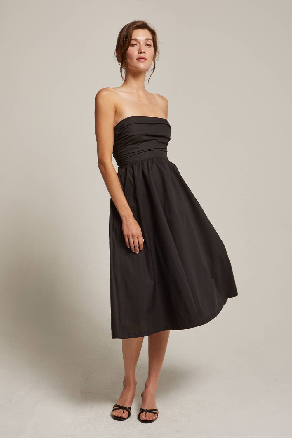 Kate Petite Midi Dress - Black/White | Women's Petite Dresses Black / L Kate Petite Midi Dress - Black/White | Women's Petite Dresses Black / L