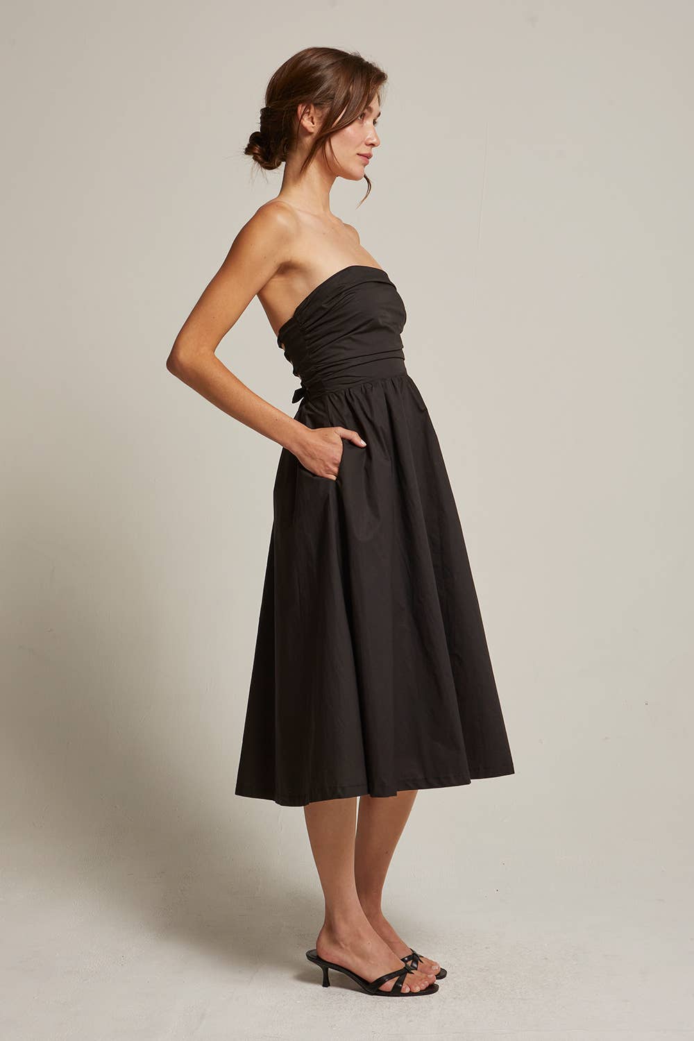 Kate Petite Midi Dress - Black