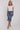 Petite Linen Elastic Waist Capri Side Keyhole With Tie Hem