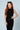 SELVA BLANC Sylvie Petite Cashmere Blend Top in Noir- Etela Petite