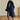 Carina Cashmere-Wool Scarf Coat – Navy