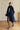 Carina Cashmere-Wool Scarf Coat – Navy